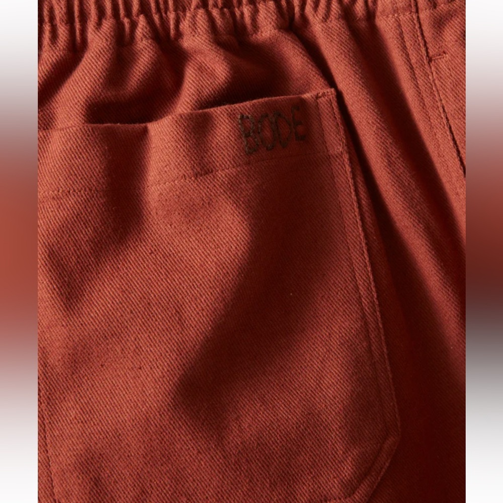BODE Twill Rugby Short In Cinnamon - Picture 3 of 15